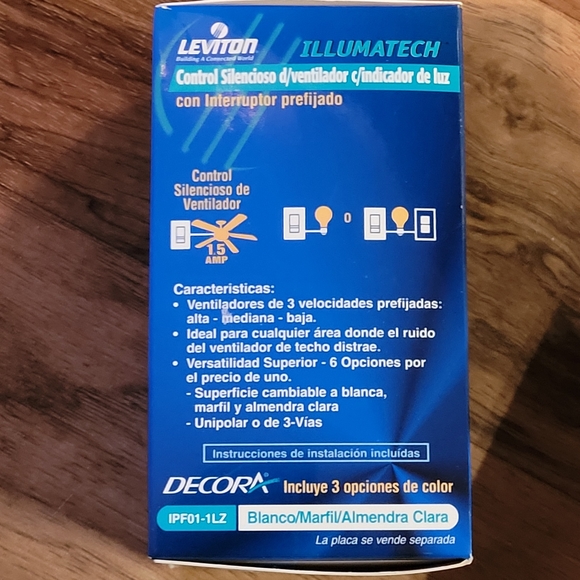 Nib! 2pc Leviton IP710-DLZ Slide Dimmer - White/Ivory/Single Pole/3way - Picture 2 of 4